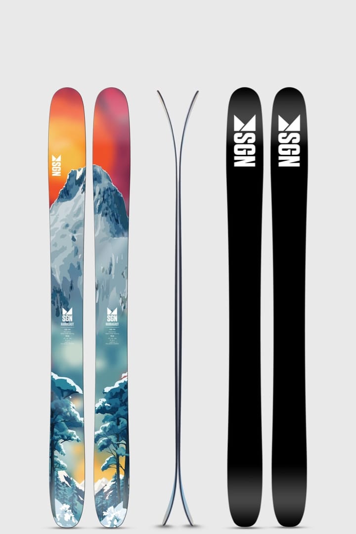 SGN Skis Rabbagast Mountain Red Artwork SGN skis