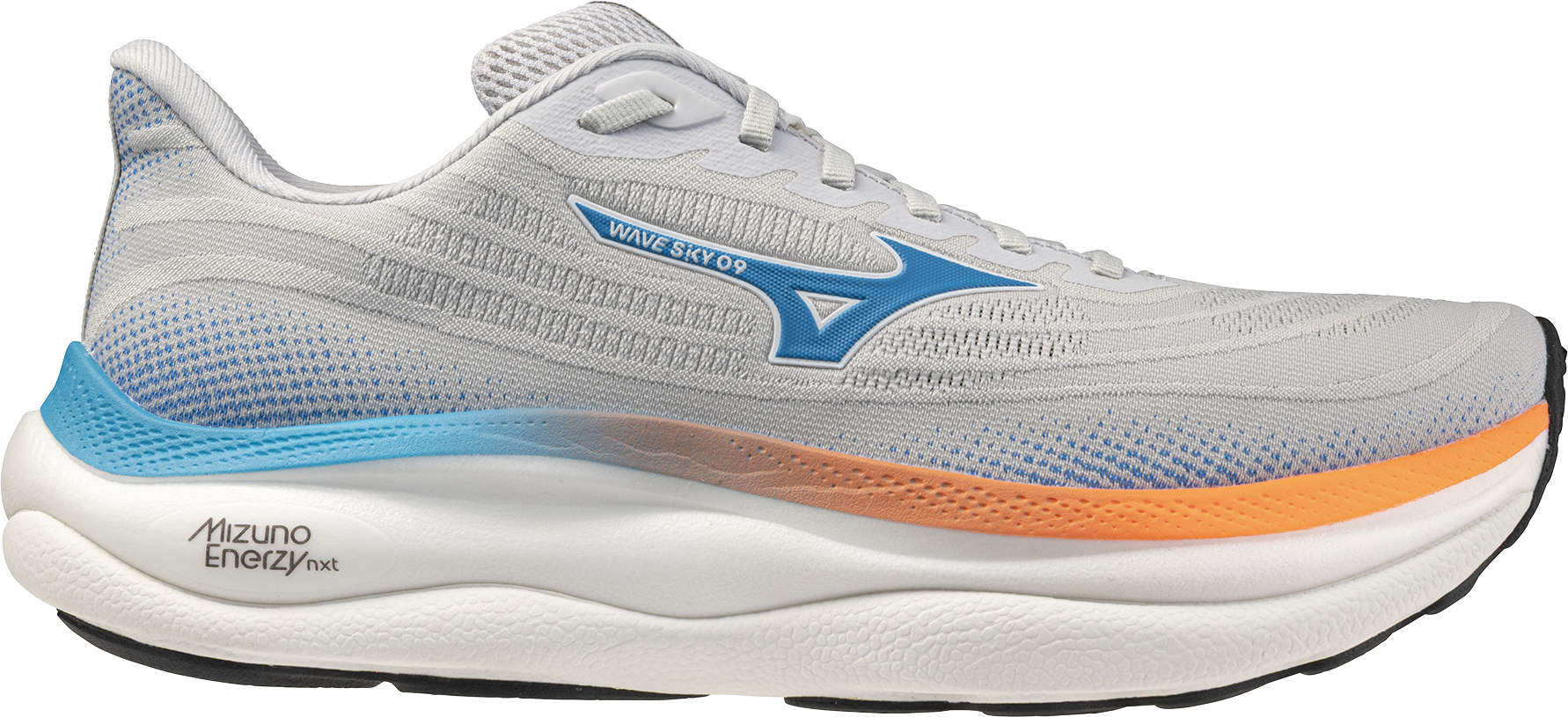 Mizuno Men's Wave Sky 9 Cloudscape/blue Jewel/lava Orange