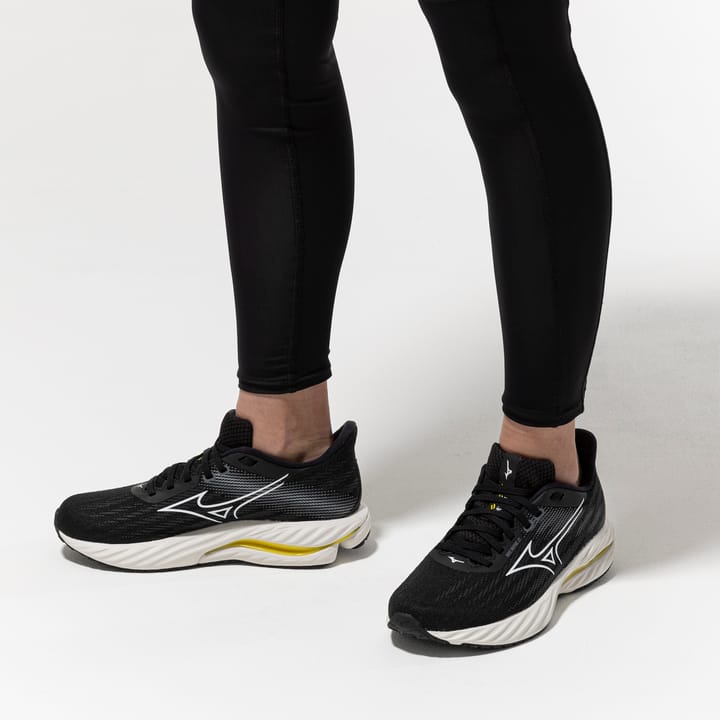Mizuno Women's Wave Inspire 21 Black/White/Vibrant Yellow Mizuno
