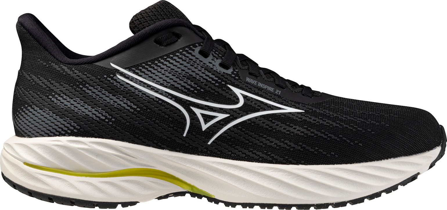 Mizuno Women's Wave Inspire 21 Black/White/Vibrant Yellow