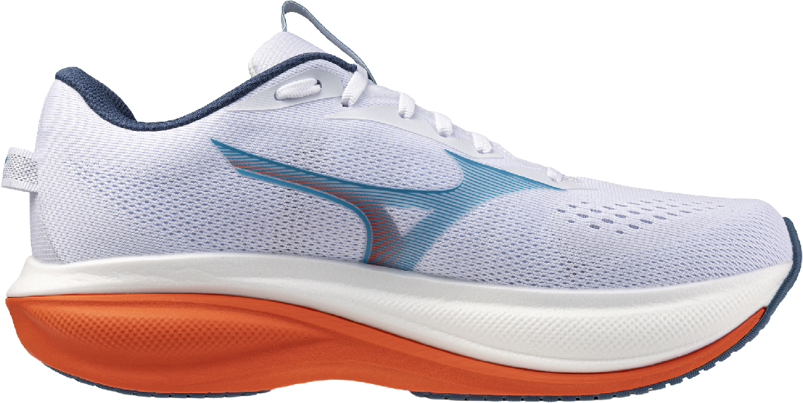 Mizuno Men´s Wave Rider 30 White/blue Jewel/orange.com