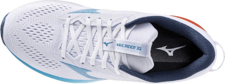 Mizuno Men´s Wave Rider 30 White/blue Jewel/orange.com Mizuno
