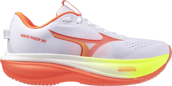 Mizuno Women´s Wave Rider 30 White/lava Orange/lime Pulp Mizuno