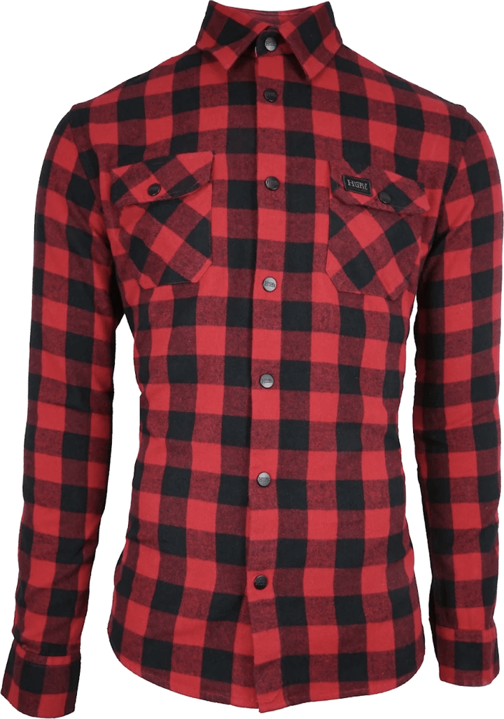Avignon Unisex AFTER Hunt Flannel Shirt Red/Black Avignon