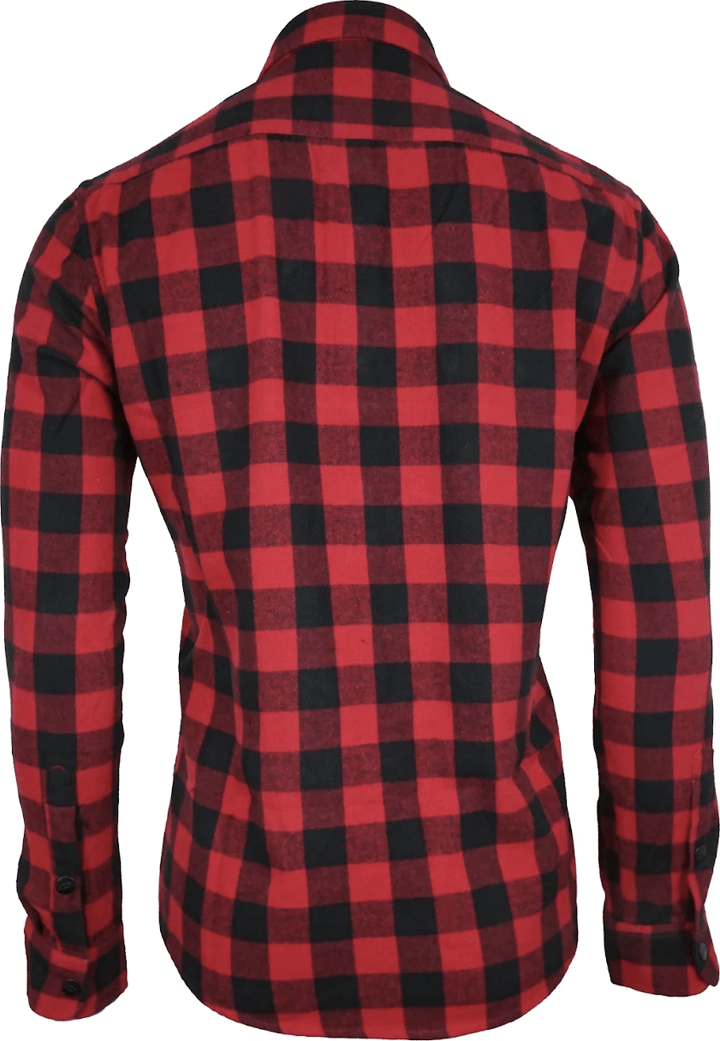 Avignon Unisex AFTER Hunt Flannel Shirt Red/Black Avignon
