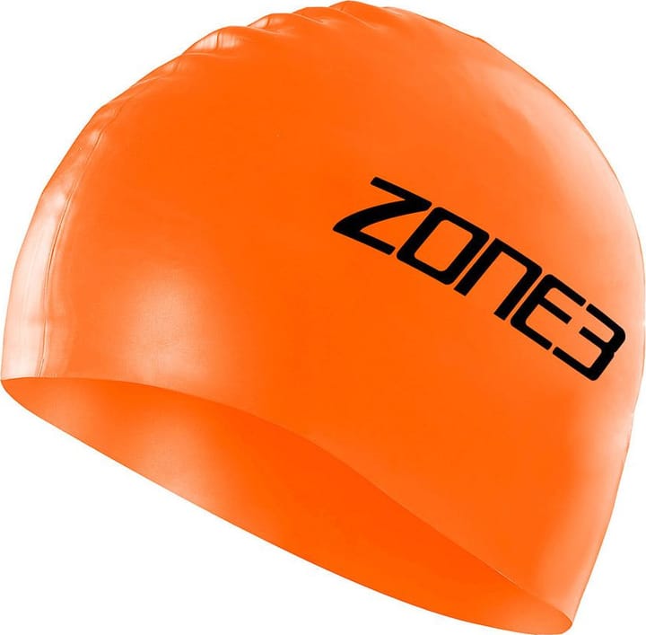Zone3 Silicone Swim Cap Hi-vis Orange Zone3