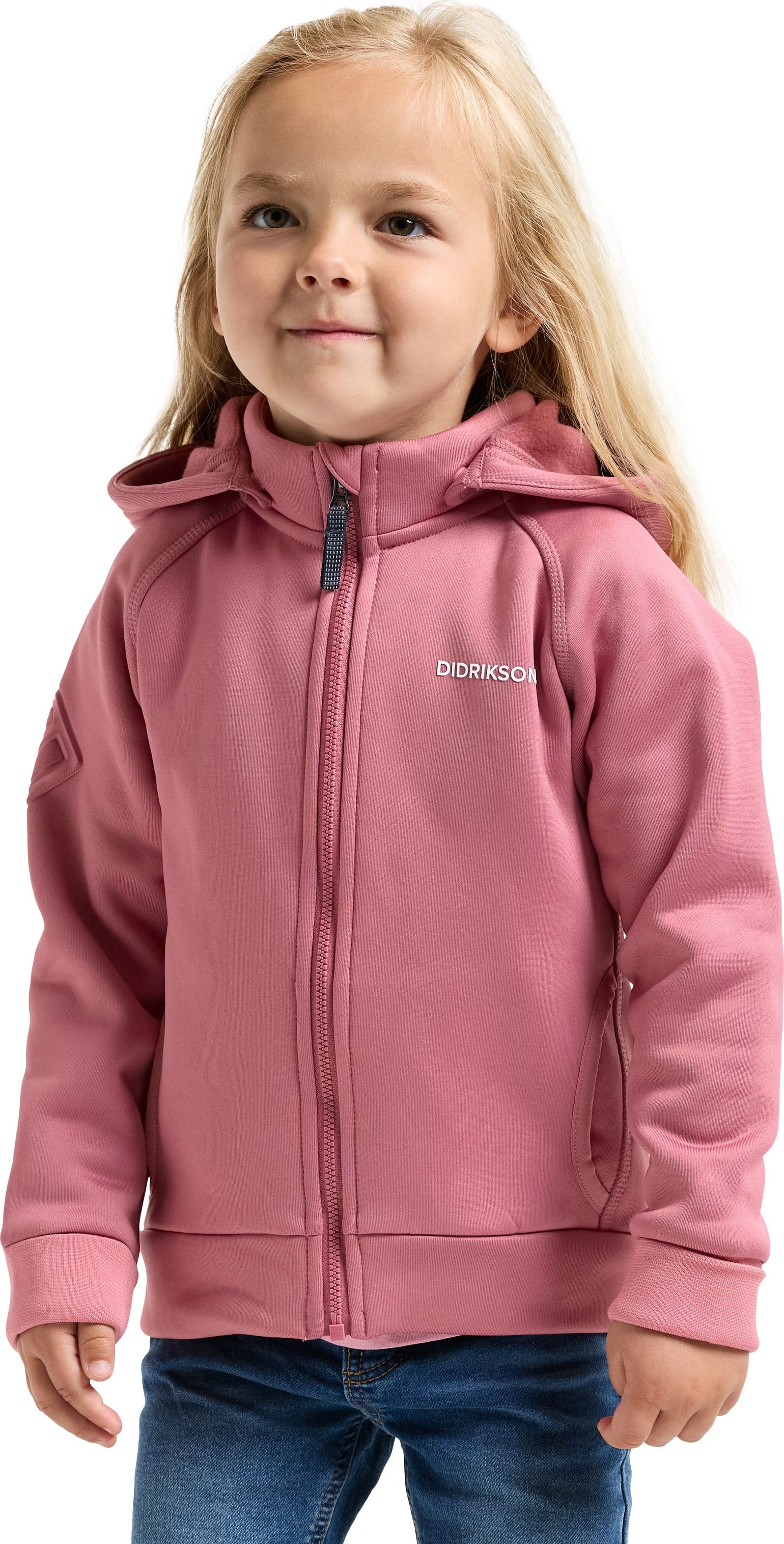 Didriksons Kids' Siljan Full Zip Heather Pink