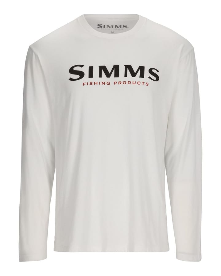 Simms Simms Logo Ls Shirt White Simms