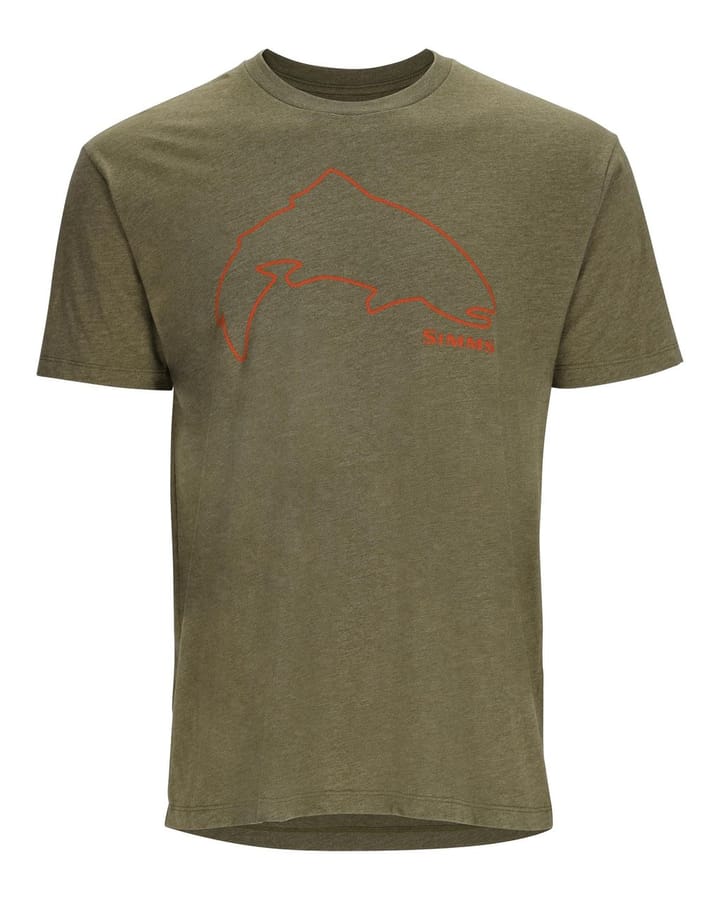 Simms Simms Trout Outline T-Shirt Charcoal Heather Simms