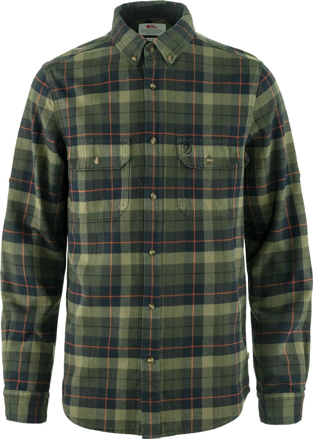 Fjällräven Men's Singi Heavy Flannel Shirt Black/Deep Forest