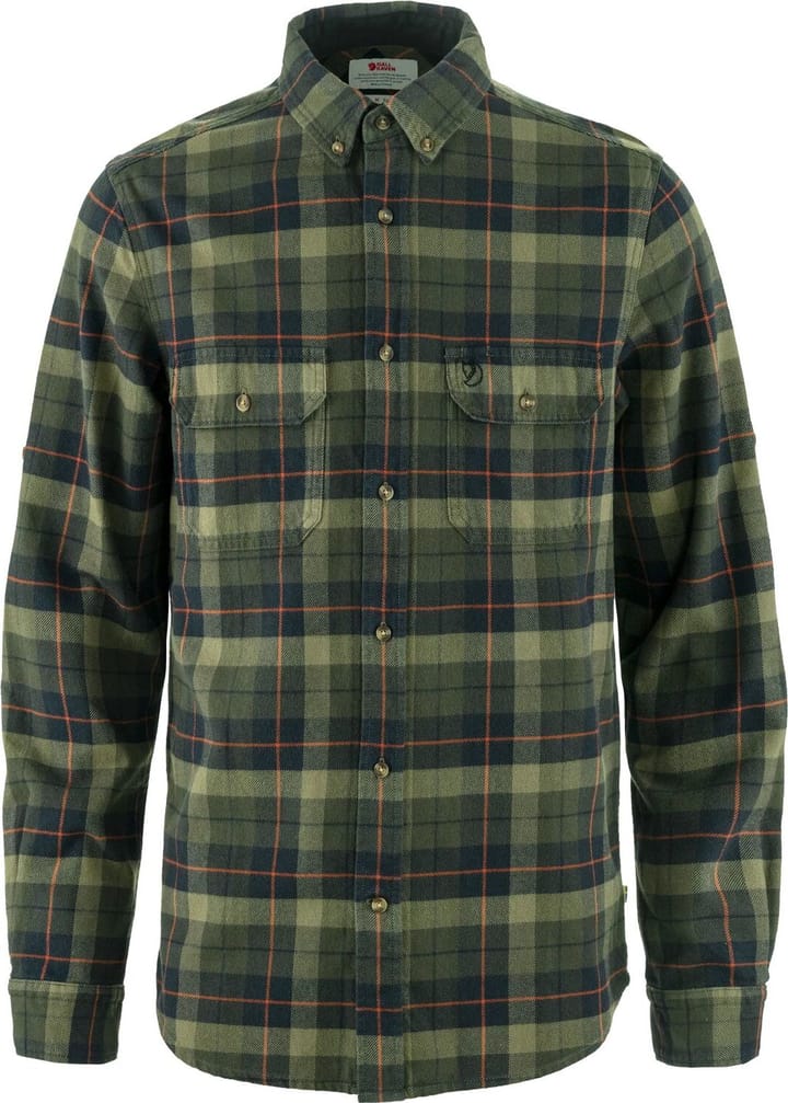 Fjällräven Men's Singi Heavy Flannel Shirt Black/Deep Forest Fjällräven
