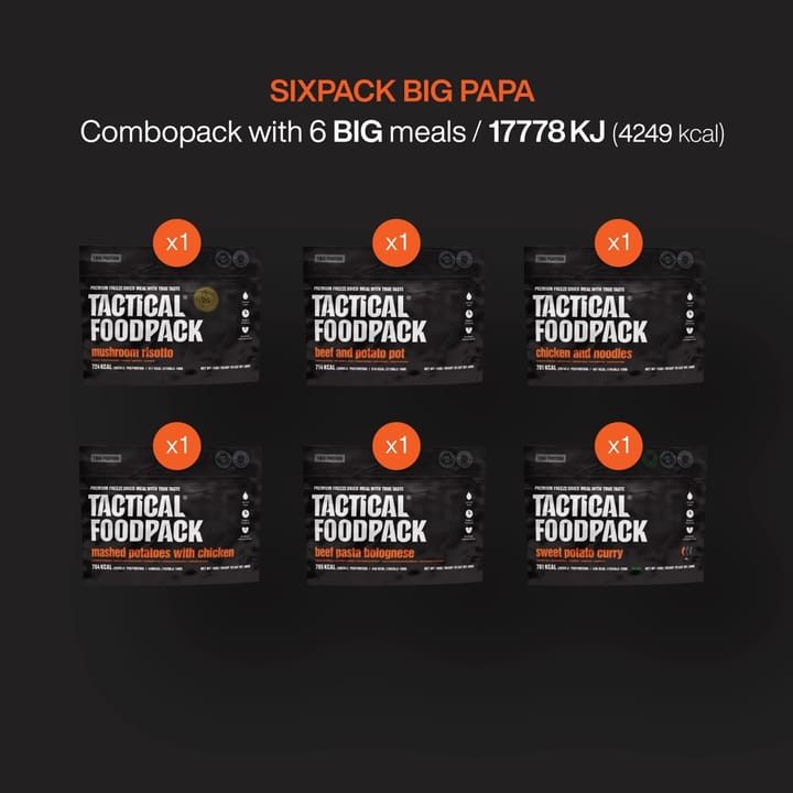 Tactical Foodpack Sixpack Big Papa Black/orange Tactical Foodpack