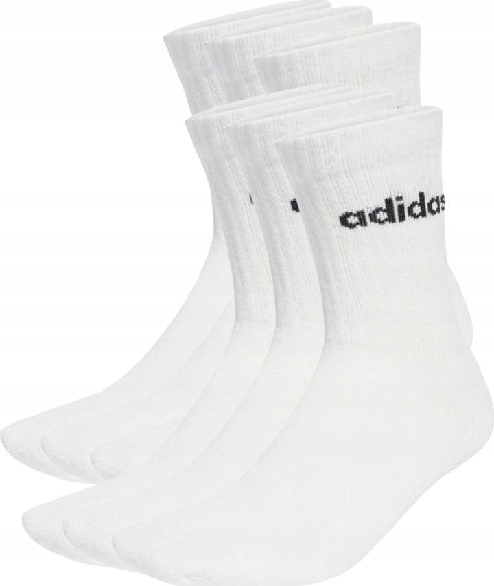 Adidas Cushioned Linear Crew 6p White/black Adidas