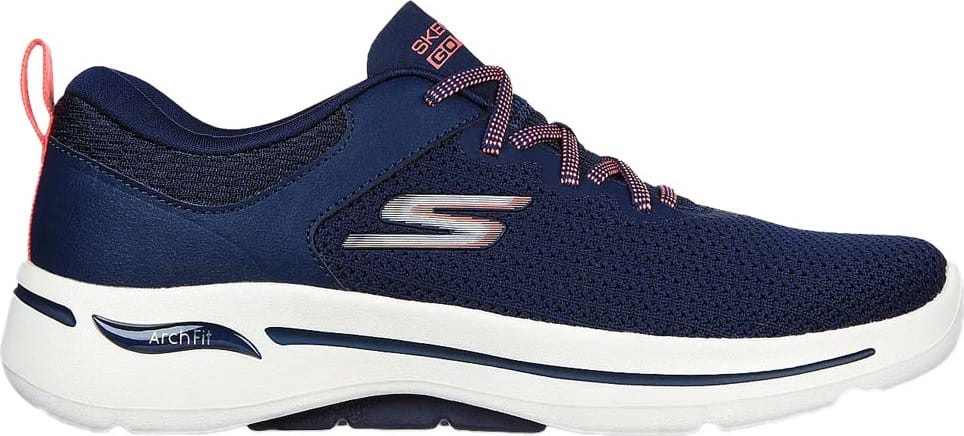 Skechers Women's Go Walk Arch Fit - Vibrant Look Navy Coral