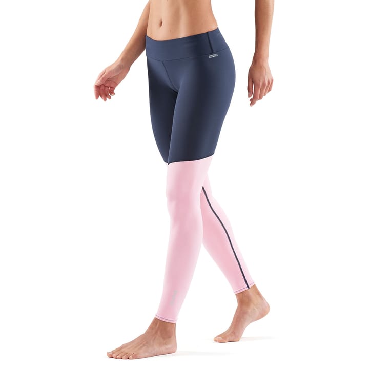Skins Women's DNAmic Soft Long Tights  Cameo Pink/Navy Blue Skins