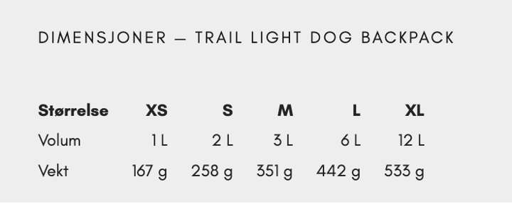 Non-stop Dogwear Trail Light Dog Backpack Glacier Gray Non-stop Dogwear Non-stop Dogwear Trail Light Dog Backpack Glacier Gray Non-stop Dogwear