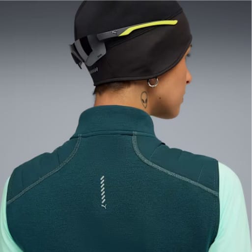 Puma W Run Cloudspun Warmlbl Vest Green Terrain Puma