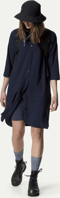 Houdini W'S Route Shirt Dress Ii Blue Illusion Houdini Sportswear