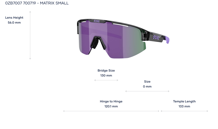 Bliz Matrix Small Transparant Pink/Brown W Rose Multi Bliz