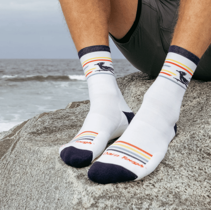 Darn Tough Frontrunner Micro Crew Ultra-Lightweight With Cush M White Darn Tough