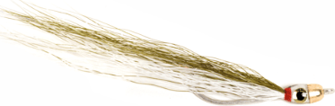Umpqua Flies Jiggy Dk. Olive/White Umpqua Flies