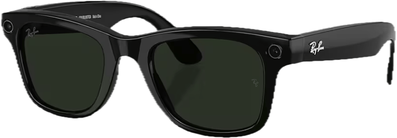 Ray-Ban Wayfarer Shiny Black / Transitions Graph. Green