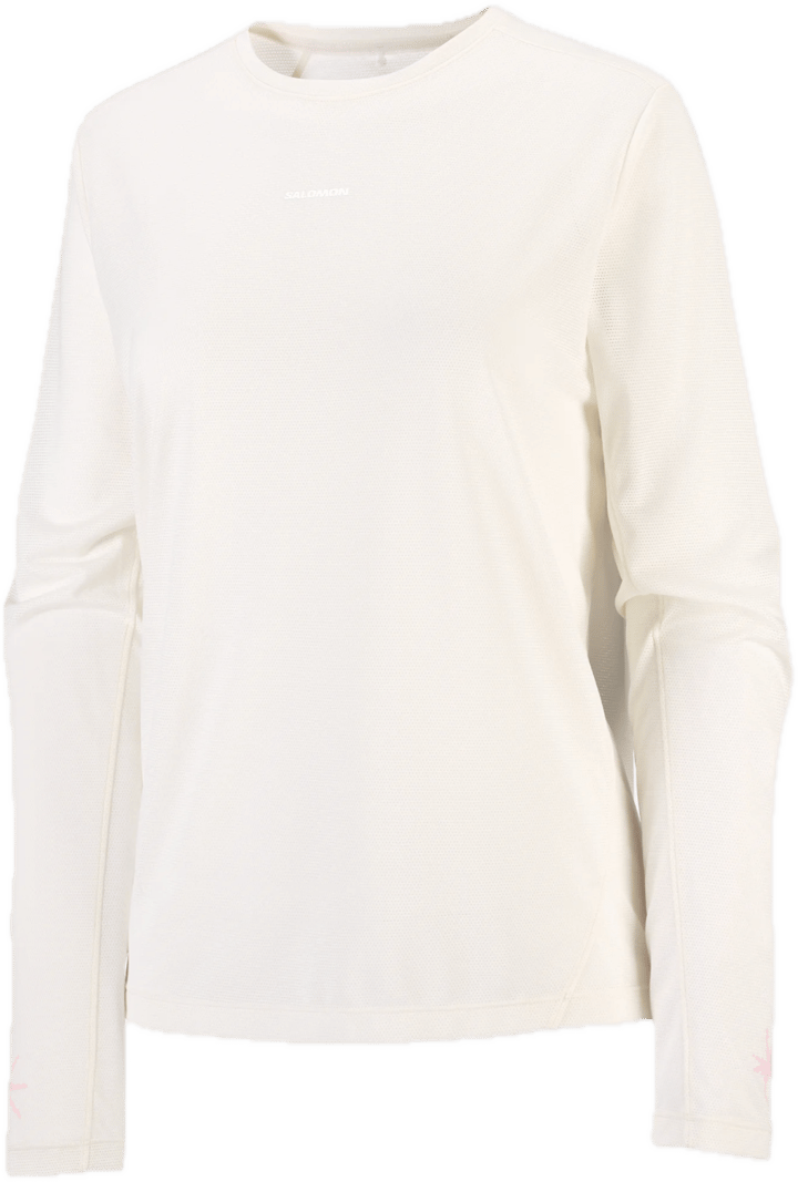 Salomon Shakeout Core Graphic Ls Tee W Whisper White/pink Frosting/icy Pin Salomon