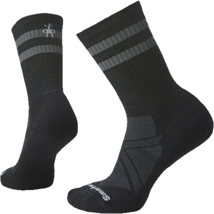 Smartwool Multisport Athletic Stripe Crew Socks Black Smartwool