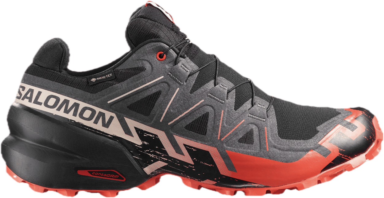 Salomon Men's Speedcross 6 GORE-TEX Black / Fiery Red / Almond Milk