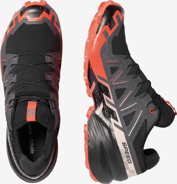 Salomon Men's Speedcross 6 GORE-TEX Black / Fiery Red / Almond Milk Salomon