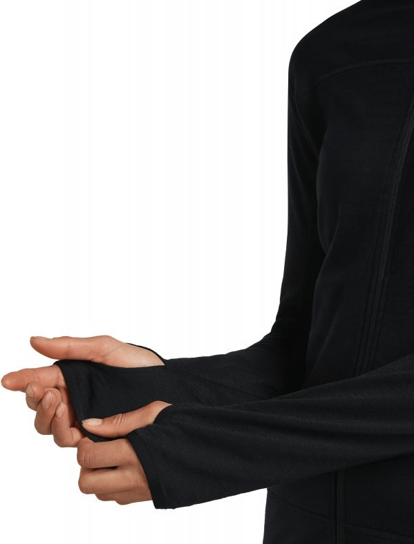 Icebreaker Women Merino Blend 300 Realfleece™ Descender Ls Zip Black Icebreaker