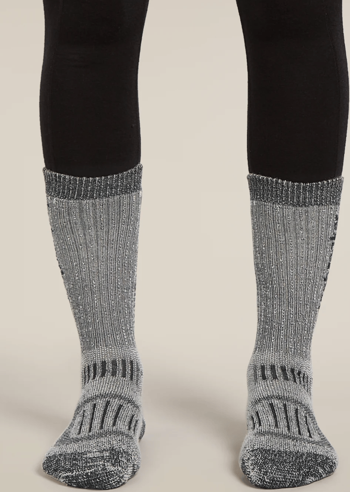 Icebreaker Women Merino Hike+ Mountaineer Mid Calf Jet Hthr/black Icebreaker