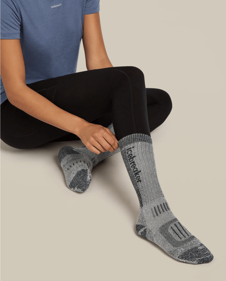 Icebreaker Women Merino Hike+ Mountaineer Mid Calf Jet Hthr/black Icebreaker