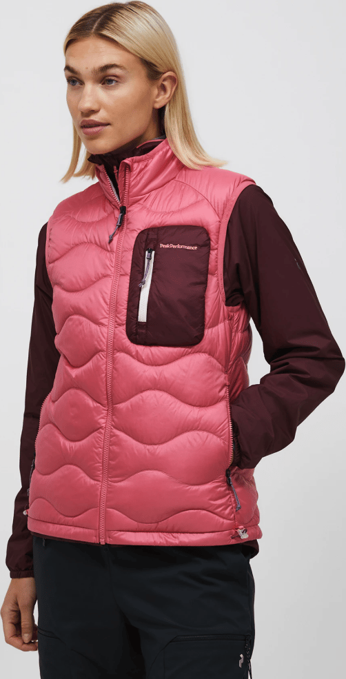 Peak Performance W Helium Utility Down Vest Mountain Blush/porto/ Peak Performance