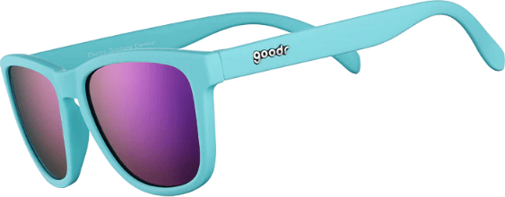 Goodr Sunglasses Electric Dinotopia Carnival Turquoise Goodr Sunglasses