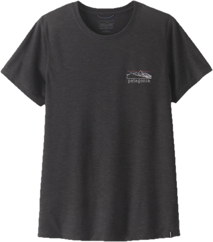 Patagonia W'S L/S Cap Cool Trail Shirt - Stratapeaks Ink Black Patagonia