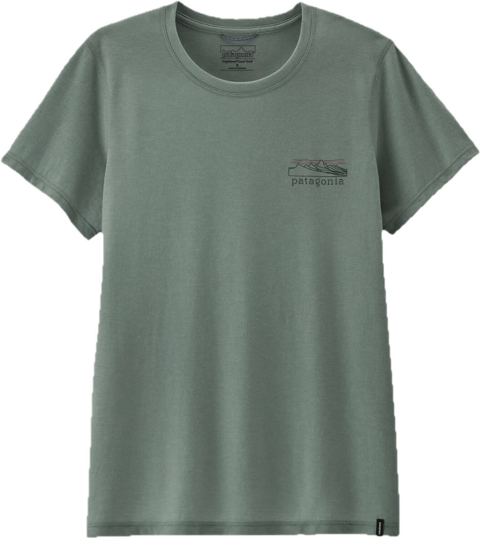Patagonia W'S L/S Cap Cool Trail Shirt - Stratapeaks Cover Green