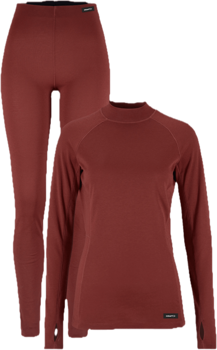 Craft Thermal Baselayer Set 2 W Dk Red Craft