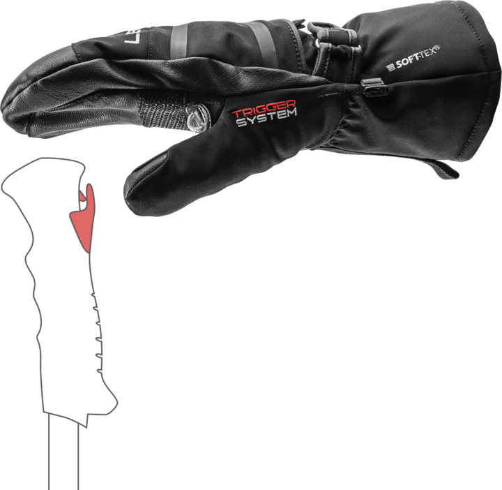 Leki Detect Xt 3d Mitt Black Leki