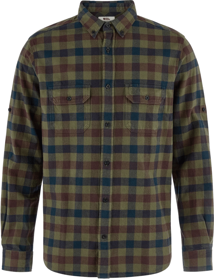Fjällräven Men's Skog Relaxed Shirt Laurel Green/Dark Navy Fjällräven