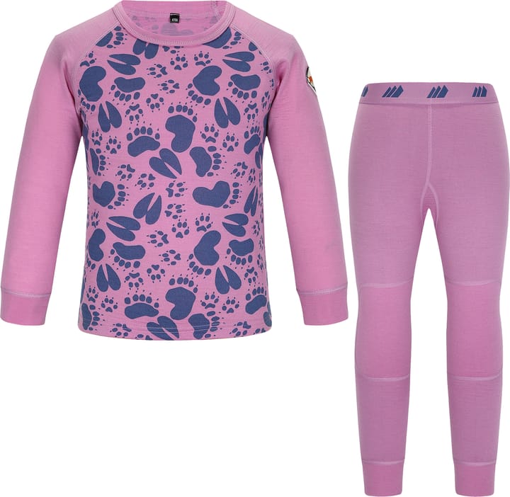 Skogstad Kids' Loppa Merinoull Sett Bright Purple Skogstad