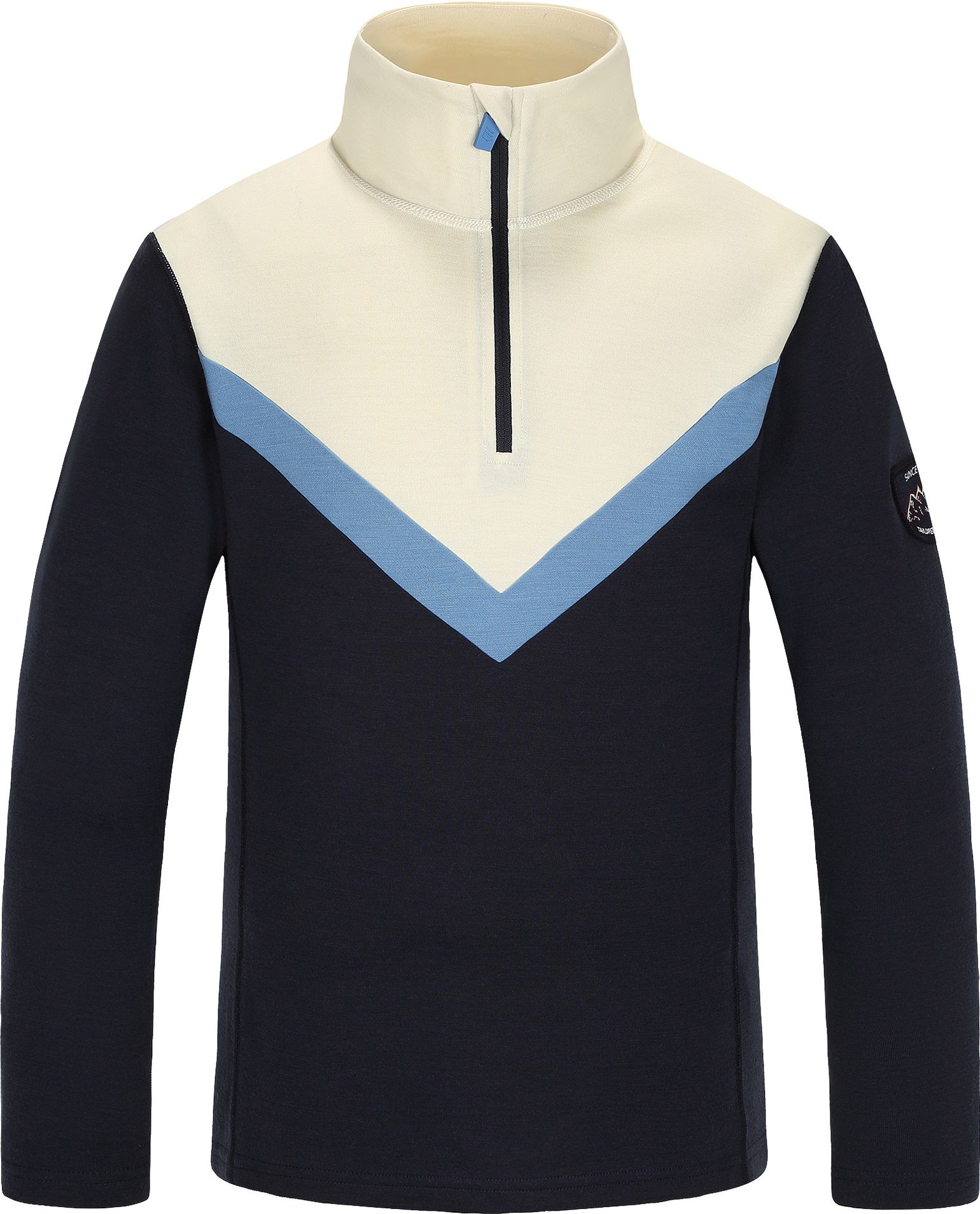 Skogstad Juniors' Gausta Merinoull Blanding Half-Zip Parisian Night