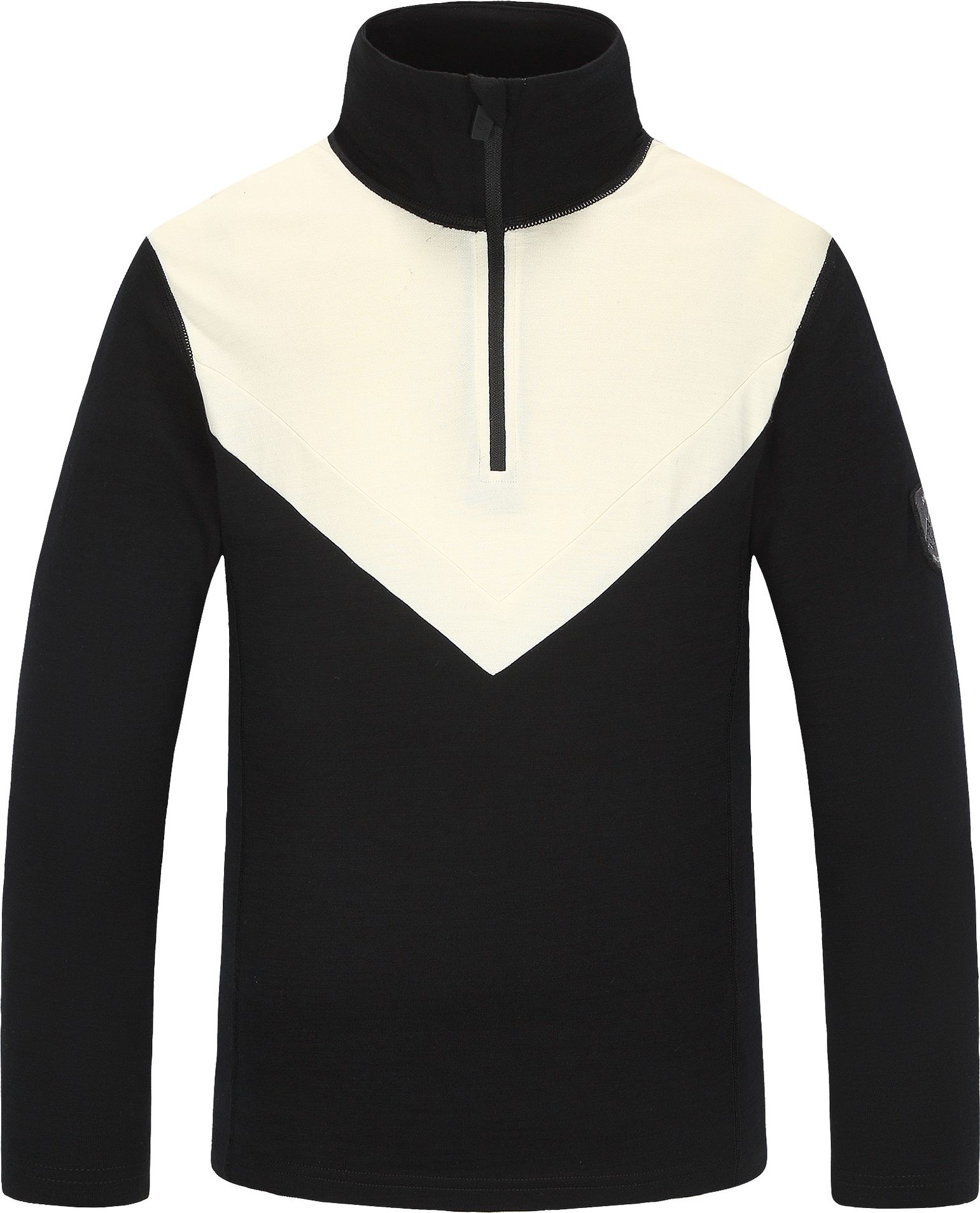 Skogstad Juniors' Gausta Merinoull Blanding Half-Zip Black