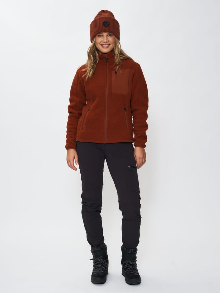 Skogstad W Hjertås Pilefleece Jakke Brandy Brown Skogstad