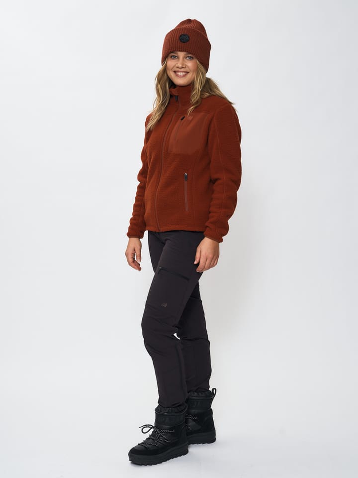 Skogstad W Hjertås Pilefleece Jakke Brandy Brown Skogstad