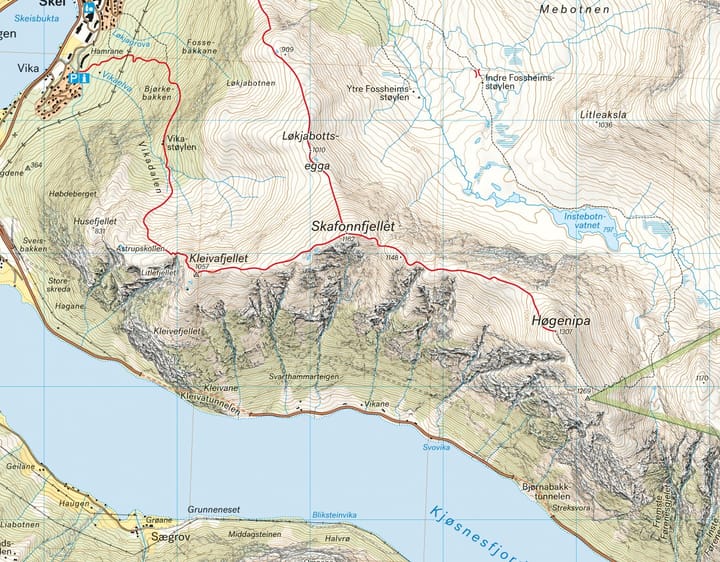 Calazo förlag Jölster 1:25 000 Alpine map Calazo förlag