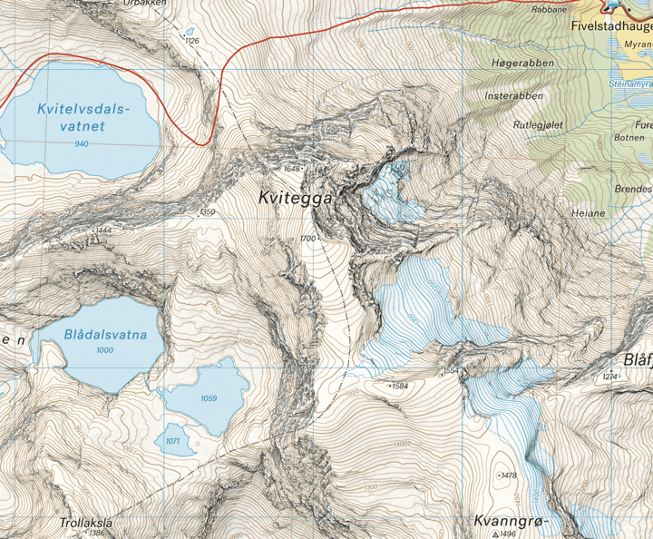 Calazo förlag Hornindal 1:25 000 Alpine map Calazo förlag