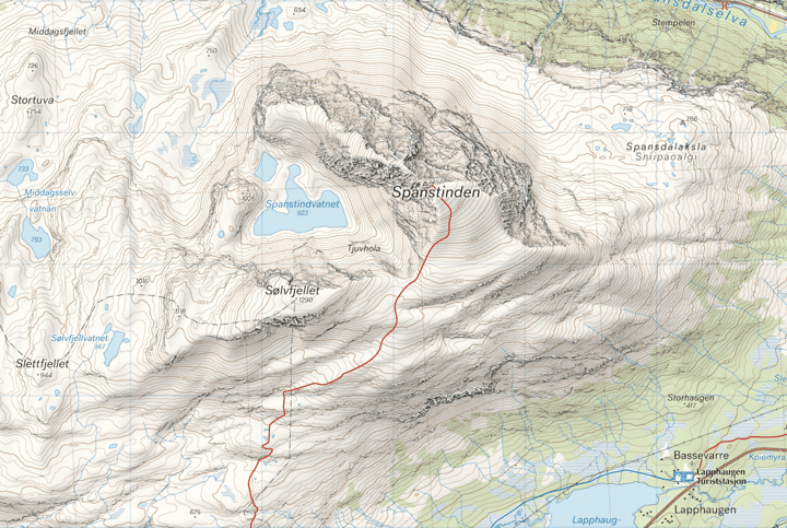 Calazo förlag Narvik: Spanstinden & Dudalstinden 1:25 000 Alpine map Calazo förlag