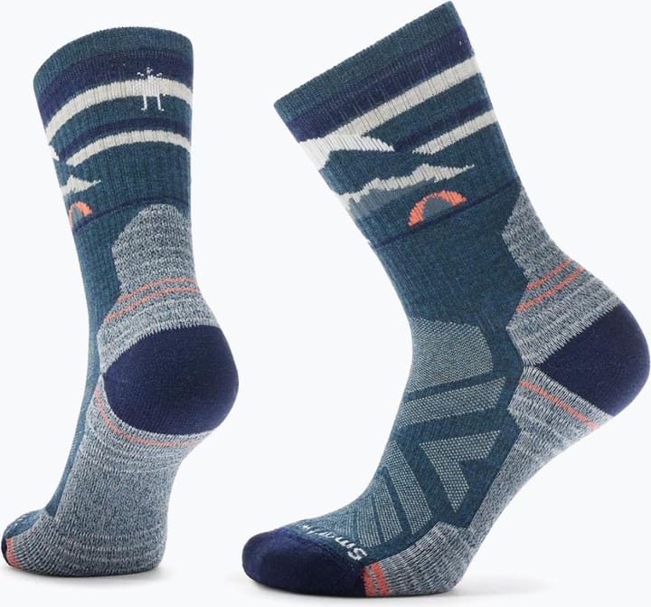Smartwool Women's Hike Light Cushion New Pattern Crew Socks Twilight Blue Smartwool