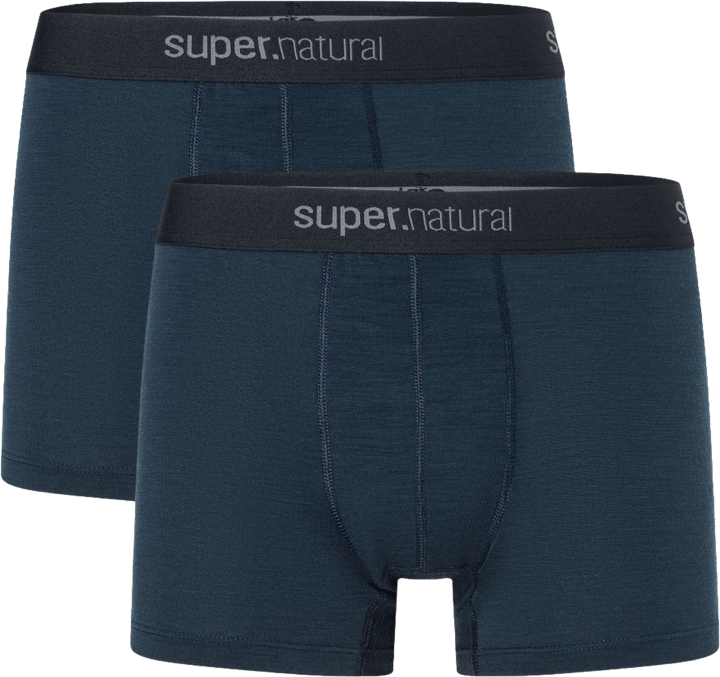 super.natural Men´s Tundra175 Boxer 2-Pack Blueberry/blueberry super.natural